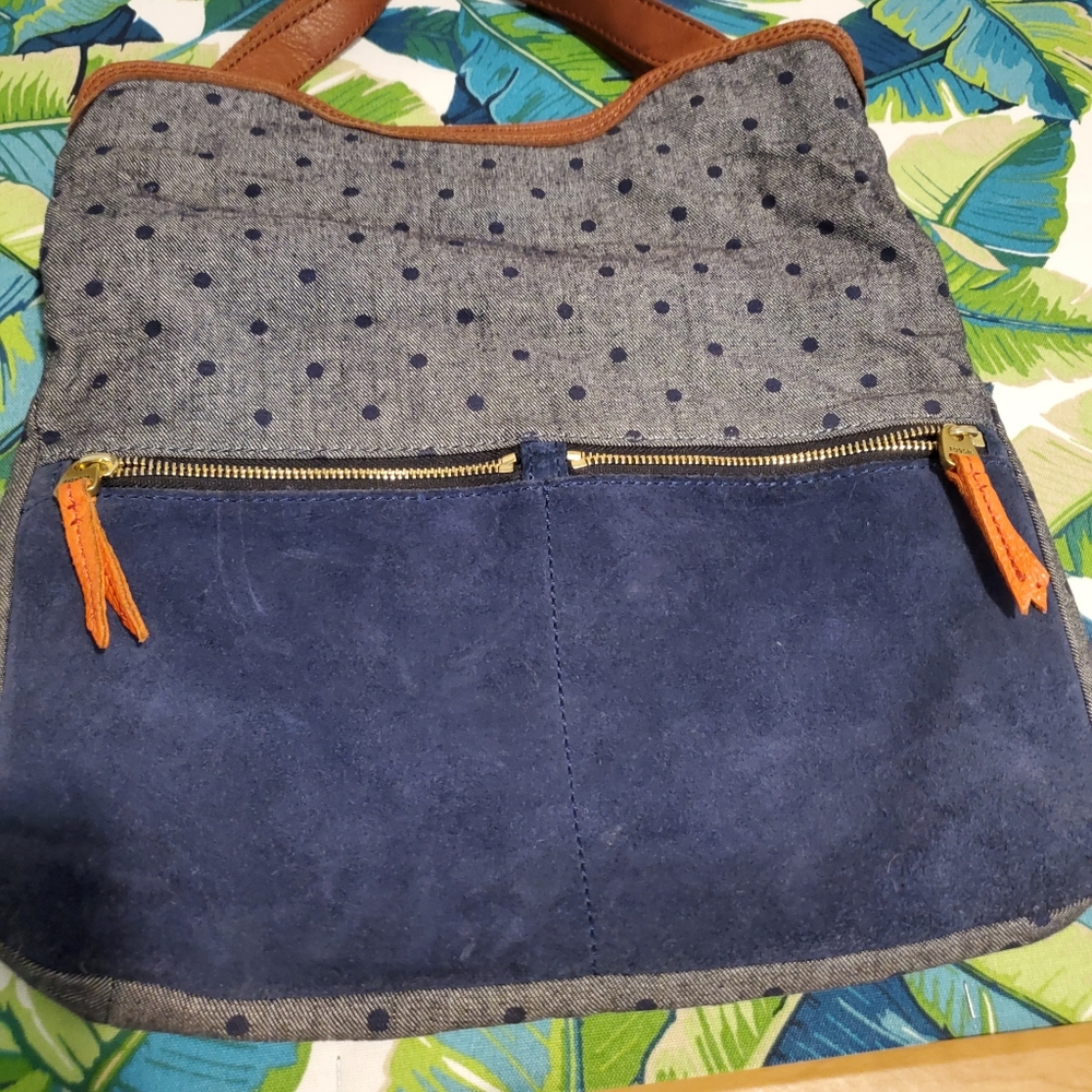 Fossil Erin Fold Over Tote